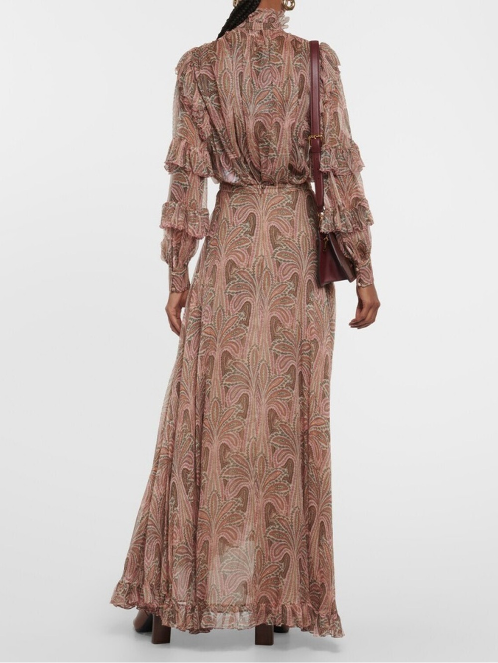 Etro Printed Silk Paisley High-Low Maxi Skirt IT 44 US 8 NWT - Picture 3 of 14